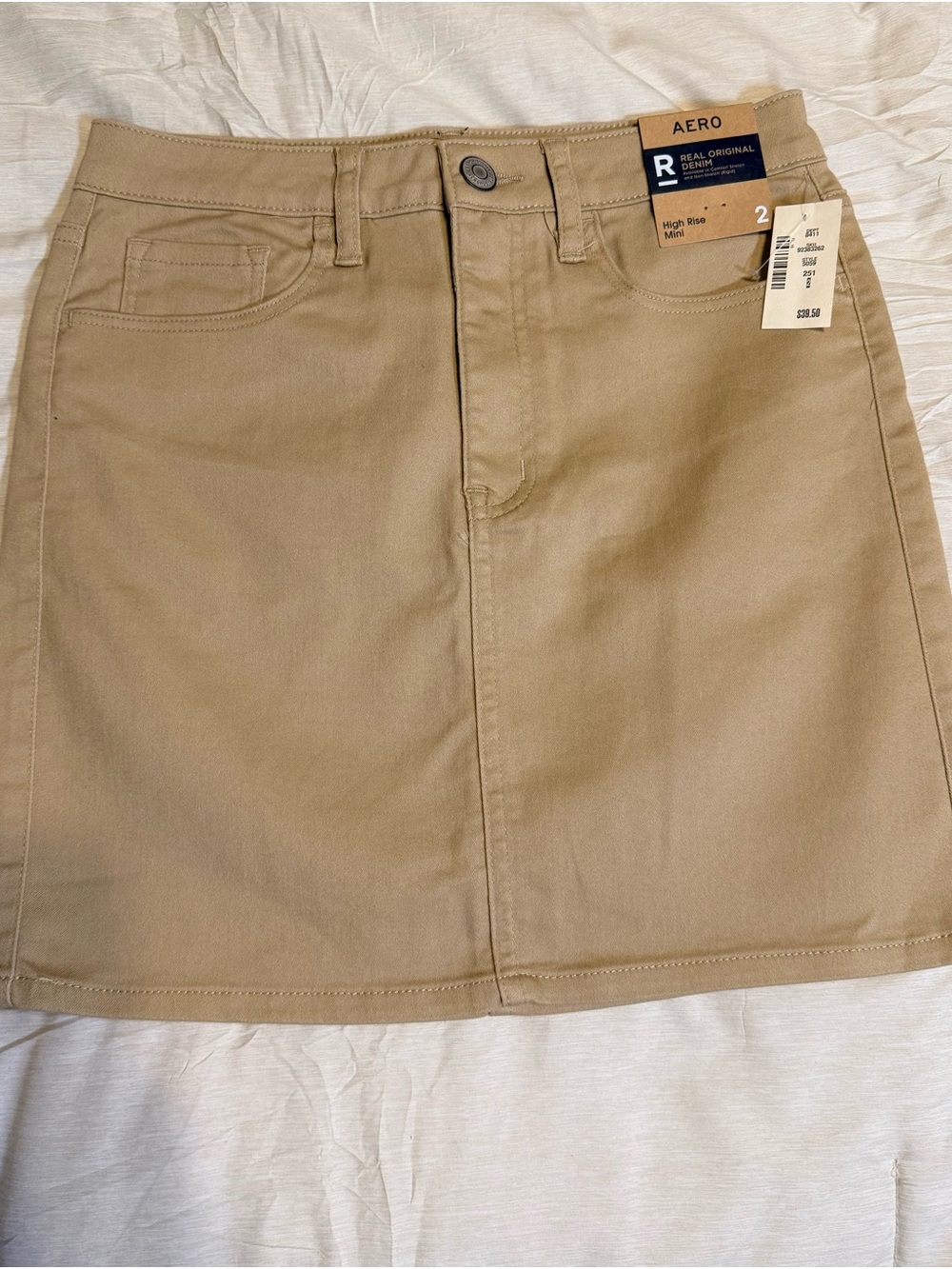 Aero Tan High-Rise Mini Skirt